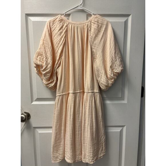 OLD NAVY WOMENS MINI POET DRESS 100% COTTON WAIST-DEFINED COOLING OASIS SIZE XL - Picture 4 of 6